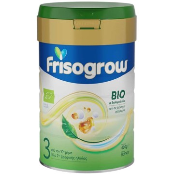 Frisogrow Bio 3, Βιολογικό Γάλα από τον 10° Μήνα 400g Frisogrow Bio 3, Βιολογικό Γάλα από τον 10° Μήνα 400g