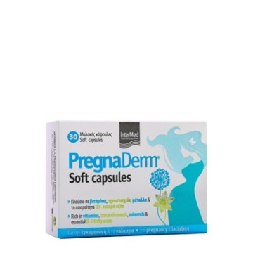 Intermed Pregnaderm Capsule Morbide Integratore Alimentare per Gravidanza 30 Capsule Morbide