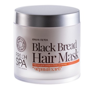 Natura Siberica Fresh Spa Black Bread Hair Mask Masque capillaire au pain noir pour plus de force et de brillance, 400 ml