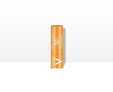 Vichy Idéal Soleil Stick SPF50+, Stick Zones Sensibles, Nez, Lèvres, Décolleté (9gr)