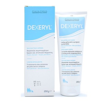 Ducray Dexeryl Cream, Crème émolliente pour peaux sèches, 250gr
