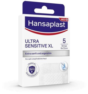 Hansaplast Sterile Adhesive Pads Ultra Sensitive XL 5x7.2cm 5pcs