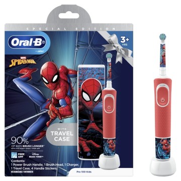Электрическая зубная щетка Oral-B Человек-паук, специальное издание, от 3 лет, 1 шт.