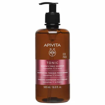 Shampooing tonifiant Apivita contre la chute des cheveux pour les femmes souffrant d'hippocampe