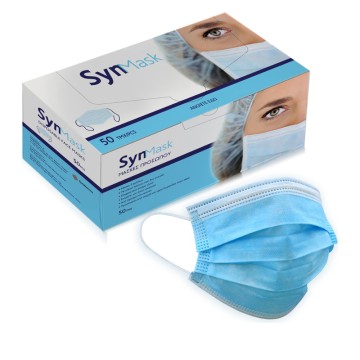 SynMask Медицинские защитные маски для лица 3 слоя 50 шт.