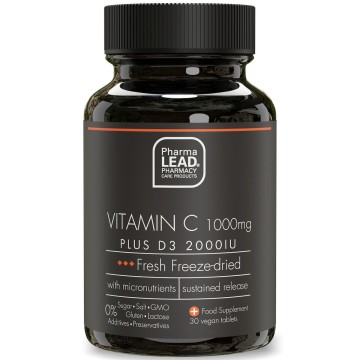 Pharmalead Vitamin C Plus D3 2000iu 1000mg 30 vegan tablets