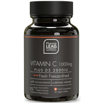 Pharmalead Black Range Vitamin C Plus D3 2000iu 1000mg 30 vegan tab...