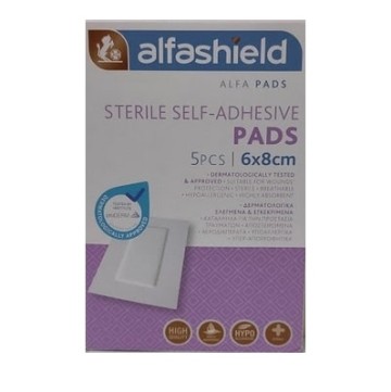 Karabinis Medical Alfashield Steril Klebepad 6x8cm 5St