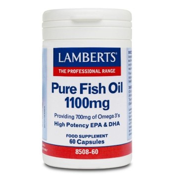 Lamberts Pure Fish Oil 1100mg Suplement vaj peshku për zemrën, kyçet, lëkurën dhe trurin 60 kapsula