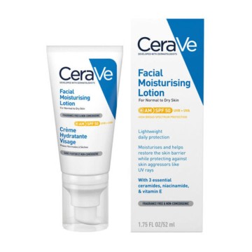 CeraVe AM Lotion hydratante pour le visage SPF50, 52 ml