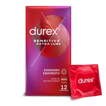 Durex Sensitive Extra Lube for Regular Application 12 бр