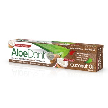Зубная паста Optima AloeDent с кокосовым маслом тройного действия 100мл