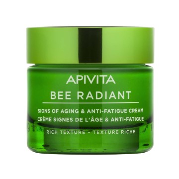 Apivita Bee Radiant Peony Rich Texture, Κρέμα για Σημάδια Γήρανσης & Ξεκούραστη Όψη Πλούσιας Υφής 50ml