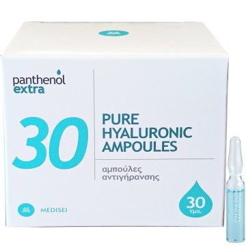 Panthénol Ampoules Hyaluroniques Extra Pures, Ampoules Anti-âge 30 pièces