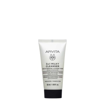 Apivita 3in1 Milky Cleanser for Face & Eyes, 50ml