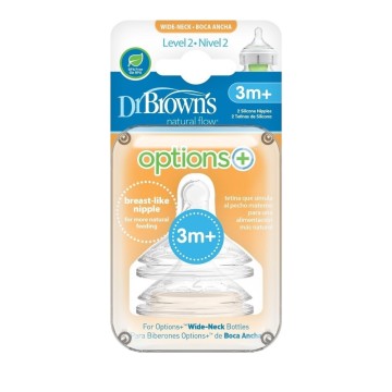 Dr. Browns teat options+ With Wide Neck 3-6m 2pcs
