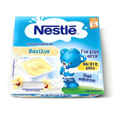 Nestle Neslac Επιδόρπιο Γάλακτος Bανίλια 4x100g