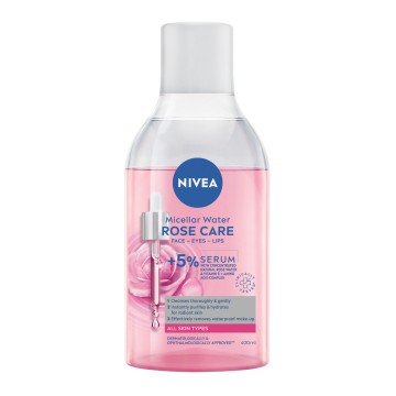 Nivea Micellar Water Rose Care +5% Serum, 400ml Nivea Micellar Water Rose Care +5% Serum, 400ml