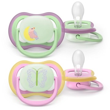 Philips Avent Ultra Air Night, Ορθοδοντική Πιπίλα Νυκτός Βεραμάν/Ρο...