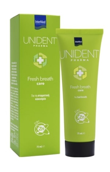 Intermed Unident Pharma Fresh Breath Care, Οδοντόκρεμα για τη Στοματική Κακοσμία 75ml