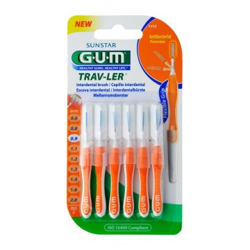 GUM Trav-ler Cylindrical, Μεσοδόντια Βουρτσάκια 0,9mm x 6 GUM Trav-ler Cylindrical, Μεσοδόντια Βουρτσάκια 0,9mm x 6