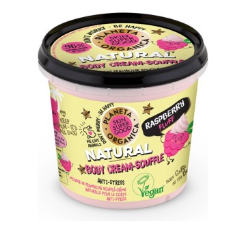 Natura Siberica-Planeta Organica  Skin Super Good Natural Body Cream-Souffle, Raspberry Fluff, 360ml