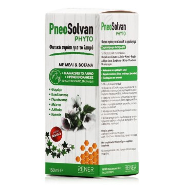 Shurup Rener PneoSolvan Phyto Herbal për fyt të rritur me mjaltë dhe barishte, 150 ml