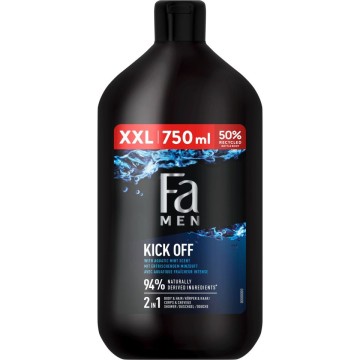 Fa Men Kick Off with Aquatic Mint Scent 2in1 Body & Hair Shower 750ml