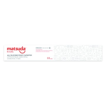 Matsuda Silicone Catheter Foley 2way No16, 30 ml