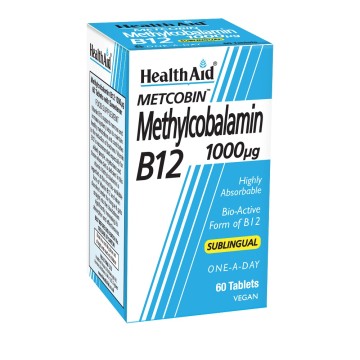 Health Aid Méthylcobalamine Metcobin B12 1000mg 60 Comprimés