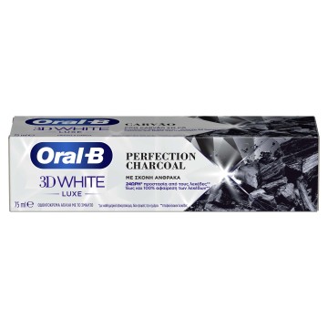 Oral-B 3D White Luxe Perfection Qymyr me pluhur qymyr druri për zbardhje 75ml