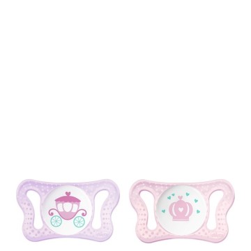 Chicco Physio Micro 0-2m Little Princess Silicone Pacifiers 2 pcs