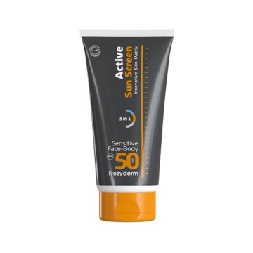 Frezyderm Active Sun Screen Sensitive Face/Body SPF50 Увлажняющий и антивозрастной солнцезащитный крем для лица/тела 150 мл