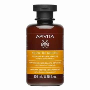 Apivita Keratin Repair shampoing nourrissant et réparateur pour cheveux secs et abîmés 250 ml
