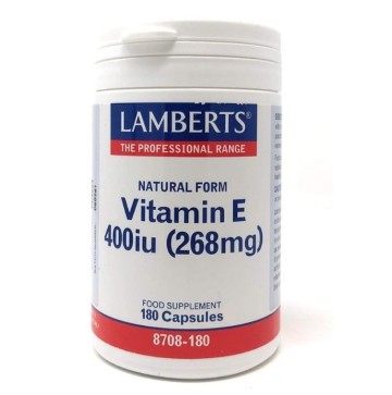 Lamberts Витамин Е - 400 МЕ в натуральной форме, помогает защитить клетки 180 капсул