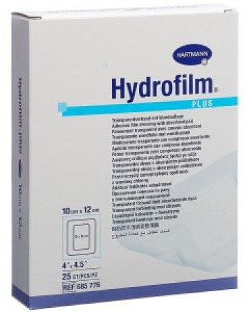 Hartmann Hydrofilm plus jastëk ngjitës 10x12cm 25 copë.