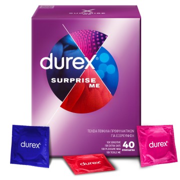 Préservatifs Durex Surprise assortis 40 pcs