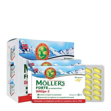 Mollers Forte Омега-3 Рыбий жир и масло трески 150 капсул