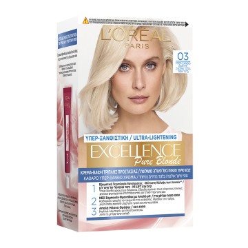 LOreal Excellence Creme No 03 Υπέρ-ξανθο Σαντρέ Βαφή Μαλιών 48ml LOreal Excellence Creme No 03 Υπέρ-ξανθο Σαντρέ Βαφή Μαλιών 48ml