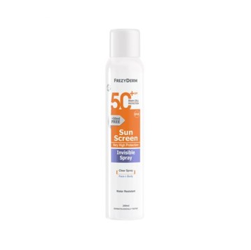 Frezyderm Sunscreen Invisible Spray SPF50+ Spray Solaire Visage/Corps 200 ml