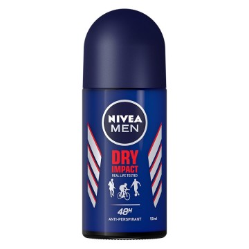 Nivea Men 48h Dry Impact Plus Deodorant roll-on kundër djersitjes 50 ml