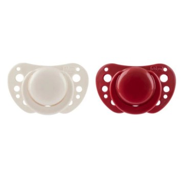 Chicco PhysioForma Air Πιπίλα Σιλικόνης Λευκό-Μπορντώ 6-16m, 2 τεμάχια