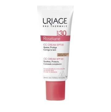Uriage Roseliane Cc Creme T SPF30 Medium Tint، Tinted Anti-Redness Moisturizer، 40ml