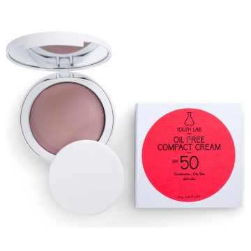 Youth Lab Oil Free Compact Cream Spf 50 Combination Oily Skin-dark color, Αντιηλιακή Compact & Bronze, Ματ Τελείωμα 10gr