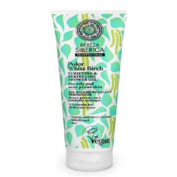 Natura Siberica Polar White Birch, Cleansing and Protection Shower Gel, for Oily and Acne-prone Skin, 200ml