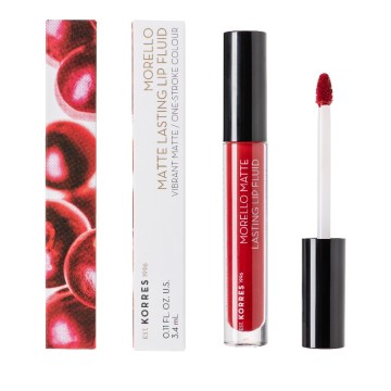 Korres Morello Matte Lasting Lip Fluid 59 Brick Red 3.4ml Korres Morello Matte Lasting Lip Fluid 59 Brick Red 3.4ml
