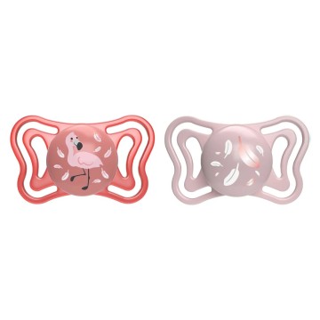 Chicco Πιπίλα Σιλικόνης PhysioForma Light Ροζ 6-16m, 2 τεμάχια