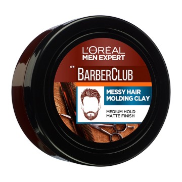 LOreal Men Expert BarberClub Argile Moulante Cheveux Désordonnés 75ml