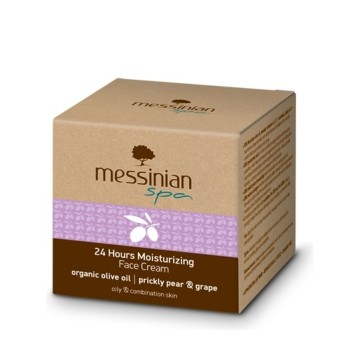 Messinian Spa 24h Μoisturizing Face Cream Prickly Pear-Grape for Oi...