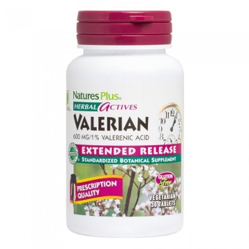 Natures Plus Herbal Actives Valériane à libération prolongée 600 mg 30 comprimés